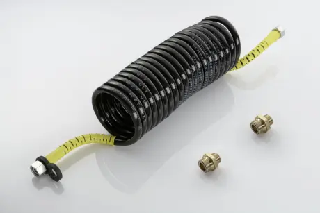Шланг кручений чорний/жовтий M22x1.5|/M22x1.5 з перехідниками PE 076.375-10A