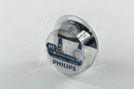 Лампа розжарювання H1 12V 55W P14.5s Diamond Vision 5000K (вир-во Philips) PHILIPS 12258DVS2
