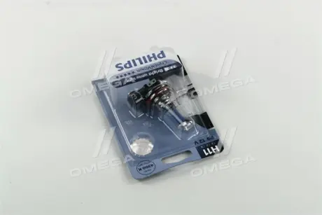 Лампа розжарювання H11 12V 55W PGJ19-2 Cristal Vision 1шт blister 4300K (вир-во Philips) PHILIPS 12362CVB1