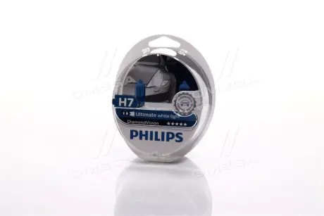 Лампа розжарювання H7 12V 55W PX26d Diamond Vision 5000K (вир-во Philips) PHILIPS 12972 DV S2