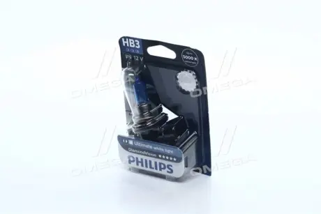 Лампа розжарювання HB3 12V 60W P20d Diamond Vision 5000K (blister 1шт) (вир-во Philips) PHILIPS 9005DVB1