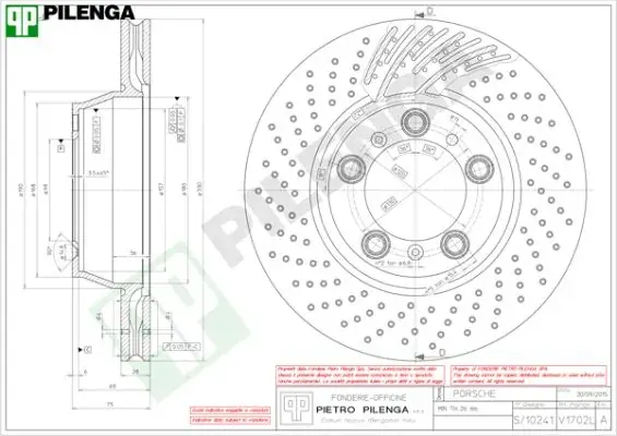 Тормозной диск PILENGA V1702L (фото 1)