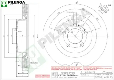 Тормозной диск PILENGA V436