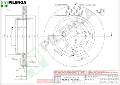 Тормозной диск PILENGA V627