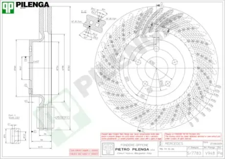 Тормозной диск PILENGA V948