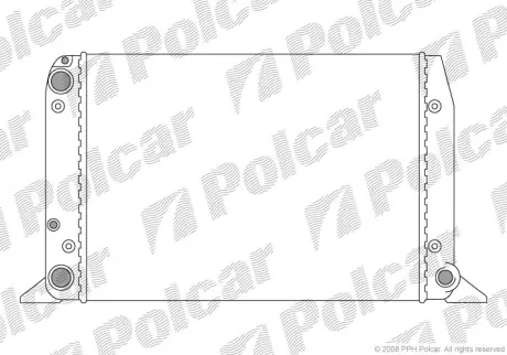Радіатор охолодження Audi 80 1.6 87- POLCAR 130708-1