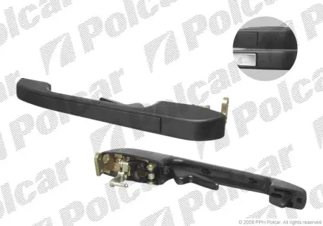 Ручка дверей ліва Audi 100 82-87 POLCAR 1315Z-43