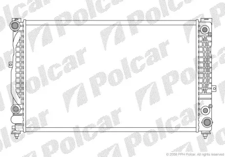 Радіатор основний Audi A4/A6/VW Passat 2.4-2.8 95-08 POLCAR 132408A6