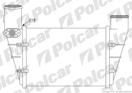 Інтеркулер VW Passat, Audi A4/A6 1.8T/1.9TDi 95-01 POLCAR 1324J8-1