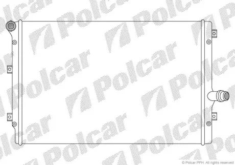 Основний радіатор VAG A3/Octavia/Caddy/Passat 1.6-2.0 TDI 10- POLCAR 133108A4