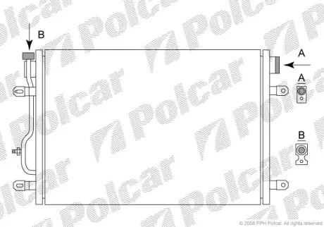Радиаторы кондиционера POLCAR 1334K8C2
