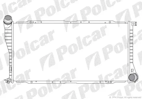 Радiатор Bmw 5 E39 2.0-3.0D/7 E383.0-4.0D POLCAR 201608-5