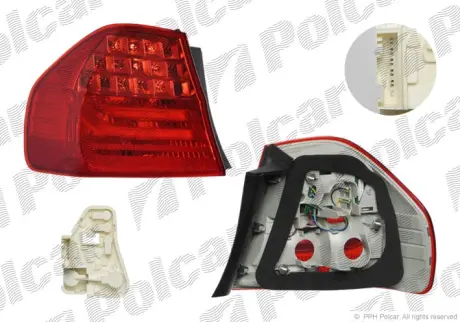 Фонарь задний POLCAR 204287-U
