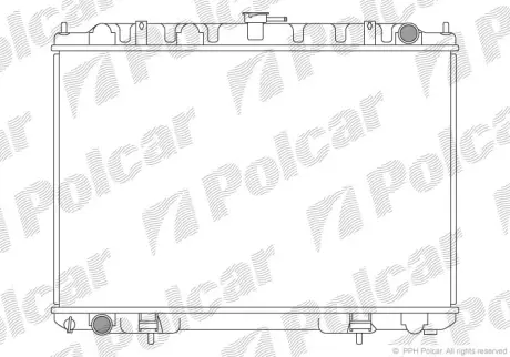 Радіатор охолодження Nissan X-Trail I 2.2D 06.01-01.13 POLCAR 274608-5