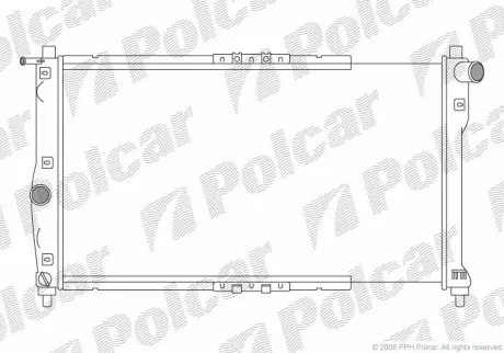 Радіатор охолодження Daewoo Nubira 1.6/1.8/2.0 04.97- POLCAR 292208A1