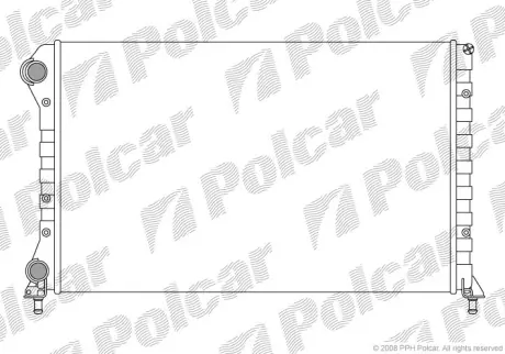 Радіатор основний Fiat Doblo 1.9D без -AC POLCAR 304008-3