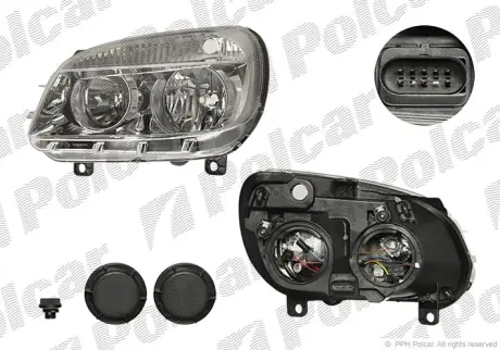 Фара основная POLCAR 304109-E
