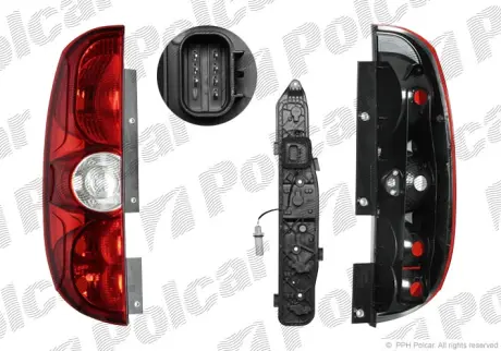 Фонарь задний POLCAR 304287-U