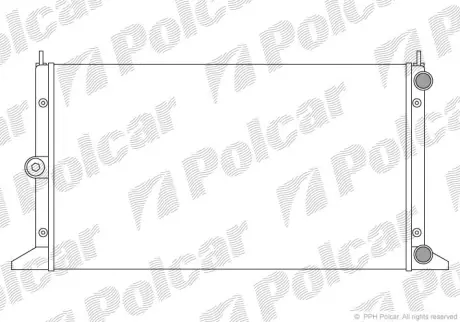 Радіатор основний VW Sharan 1.9TDI 96- POLCAR 324008A3
