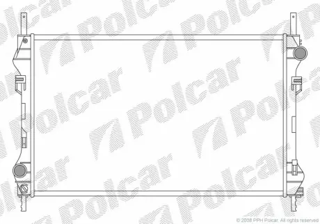 Радіатор охолодження (-AC) Ford Transit 2,4TDCi 00-06 POLCAR 324708A1