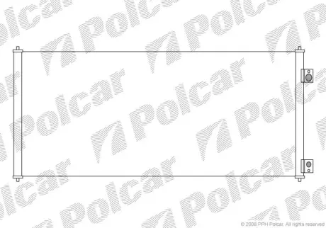 Радіатор кондиціонера Ford Transit 2.0D-2.4D 01.00- POLCAR 3247K8C1S