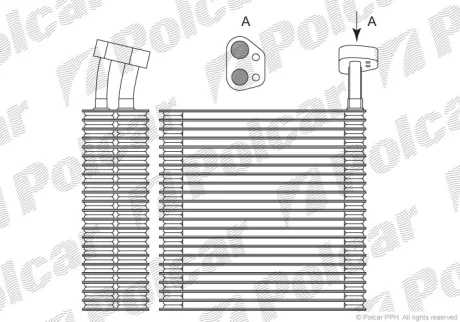Испаритель кондиционера POLCAR 3410P82
