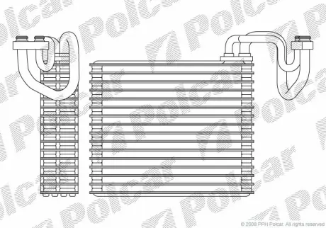 Испаритель кондиционера POLCAR 3825P8-1