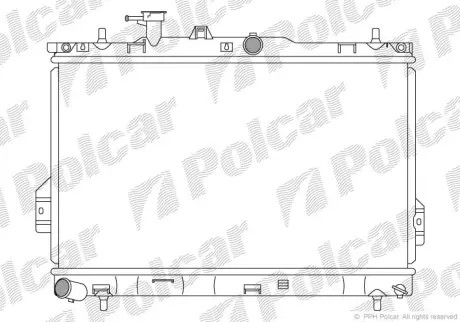 Радіатор охолодження двигуна M/T POLCAR 403508