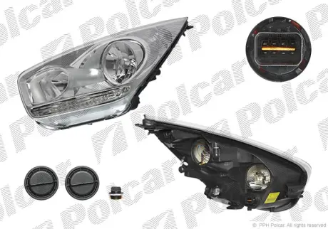 Фара основная POLCAR 410809-E