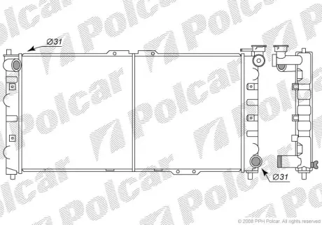 Радиаторы охлаждения POLCAR 450708-4