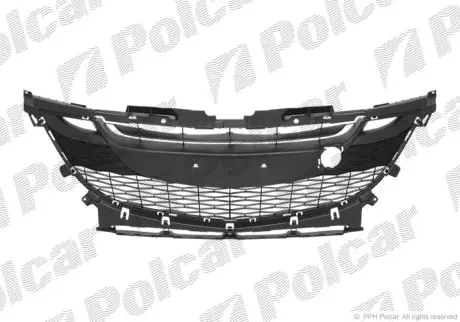 Решітка в бампері середня Mazda 3, 2009- POLCAR 454227-1
