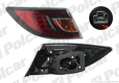 Фонарь задний POLCAR 456088-E