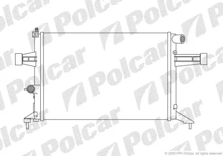 Радиатор Opel Astra G 1.6 16V CVT POLCAR 550808-8