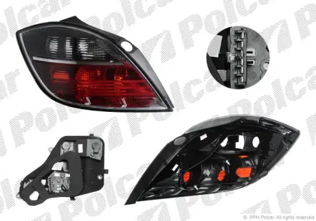 Фонарь задний POLCAR 551088-T