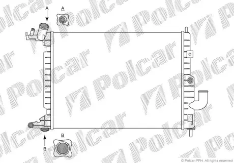 Радиаторы охлаждения POLCAR 551608A8