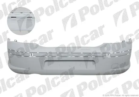 Бампер задній Peugeot 407 SDN, 2004- POLCAR 574896-J