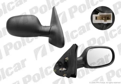 Зеркало правое механич Megane1 ->99 POLCAR 6007521M