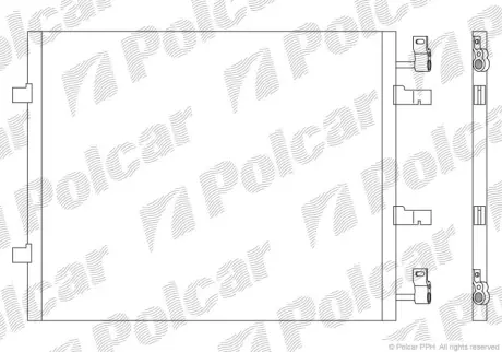 Радіатор кондиціонера Renault Trafic 2.0dCi, 2.5dCi 06- POLCAR 6027K8C1S