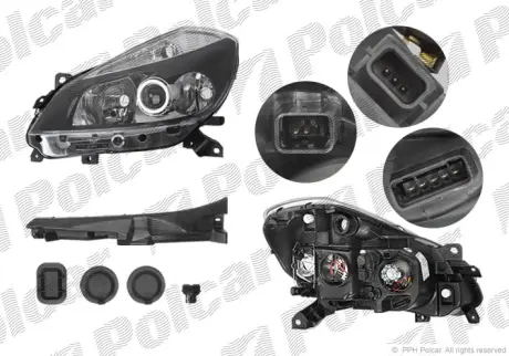 Фара основная POLCAR 6055104E
