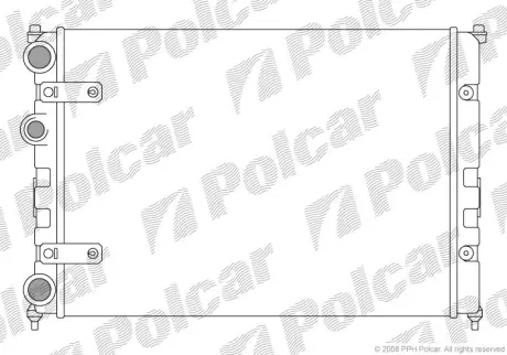 Радиатор Seat Cordoba 1.3 i (93-99) МКПП, без кондиц. POLCAR 671308-1