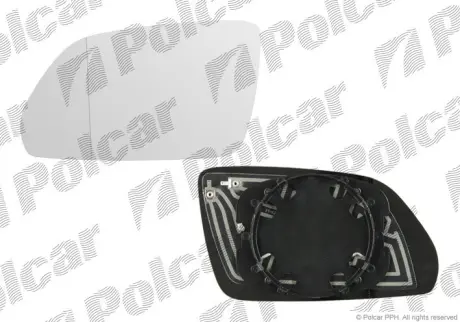 Скло дзеркала зовн. лів Skoda Octavia 04- /VW Polo 05- POLCAR 6922546E