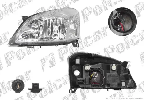 Фара основная POLCAR 811410-E