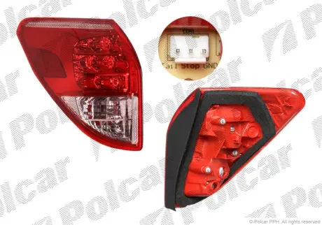 Фонарь задний POLCAR 814888-E