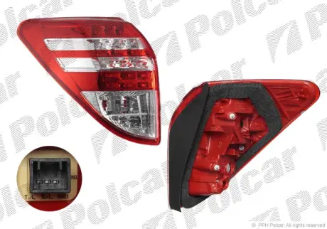 Фонарь задний POLCAR 814988-E