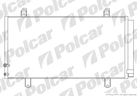 Радіатор кондиціонера Toyota Camry 2.5/3.5 09.11- POLCAR 81E2K81K