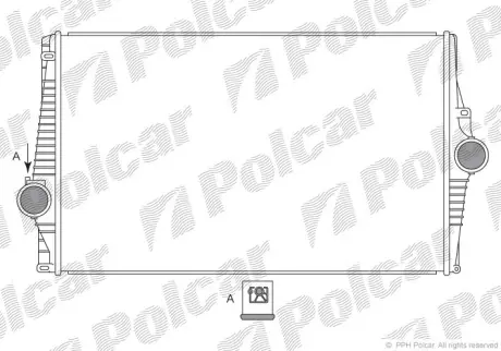 Інтеркулер Volvo XC90 2.4D 10.02-12.14 POLCAR 9090J8-1