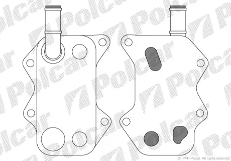 Масляний радіатор VAG 2.0FSI/TFSI 03- POLCAR 9513L8-1