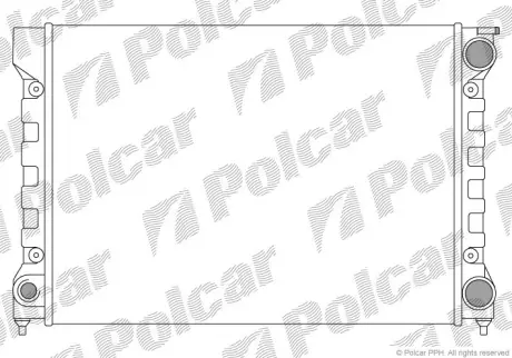 Радiатор VW Golf II 1.6 83-91 POLCAR 953408A2