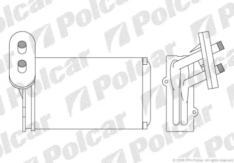 Радіатор пічки VW Golf/Jetta/Passat -93 POLCAR 9534N8-1