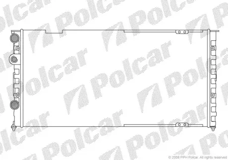 Радіатор охолоджування (+AC) VW Passat 1.6D-2.8 02.88-05.97 POLCAR 954608-5